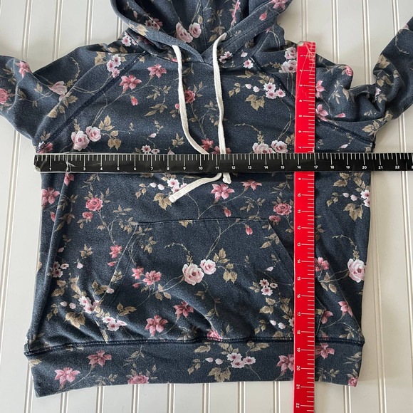 Sundry Size S Blue Floral hoodie sweater size S - Picture 8 of 10